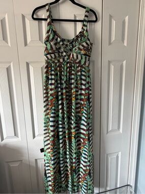 Signature by Robbie Bee Multicolor Striped Maxi Dress